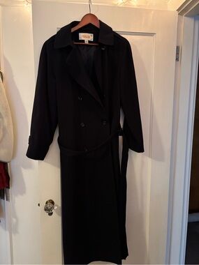 Talbots Black/Blue Trench Coat